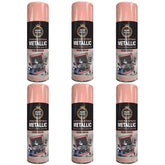 6X Paint Factory Rose Gold Metallic Spray Paint 400ml Spray Paint